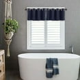 thumbnail image 5 of Lilgiuy Navy Window Valance for Kitchen, Solid Color Light Filtering Decorative Grommet Black Out Short Window Valance Curtains for Kitchen Bedroom Living Room Window, 29.13" x 14.17", 5 of 5
