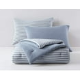 thumbnail image 4 of Chezmoi Collection Levi 3-Piece Striped Jersey Knit Cotton Solid Reversible Comforter Set, 4 of 6