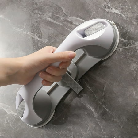 Portable Bathroom Grab Bar, Suction Handrail Support, Easy Install Removable Safety Rail, Heavy Duty Non Slip Grip Handle, Accessibility Tool with Modern Design