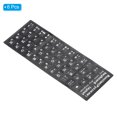 thumbnail image 3 of Unique Bargains Russian Keyboard Stickers Universal Keyboard Cover Frosted, Black Background White Lettering 6 Pack, 3 of 5