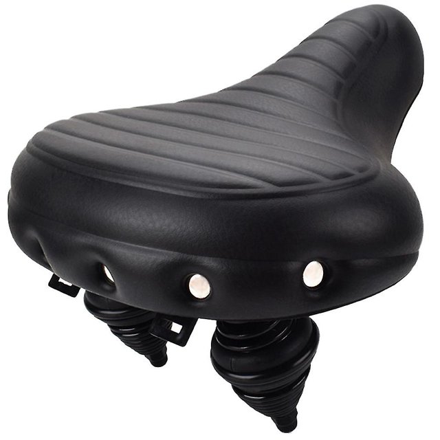 Sillín de bicicleta extra ancho Asiento de bicicleta cómodo Piezas de ciclismo, negro - Aespa kaili Sencillez