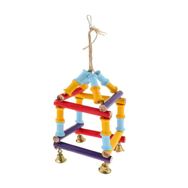 Mascota Jaula De Pájaros Columpio Perchas Soporte Hamster Conejo Masticar Masticar Juguete 6 Yinane Bird Parrot Swing Stand Toy