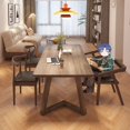 thumbnail image 2 of Luxury Wood Dinner Table Console Center Dining Room Table Chair Set Conference Nordic Mesa De Comedor Kitchen Furniture SQC My Lux Decor Round, 2 of 10