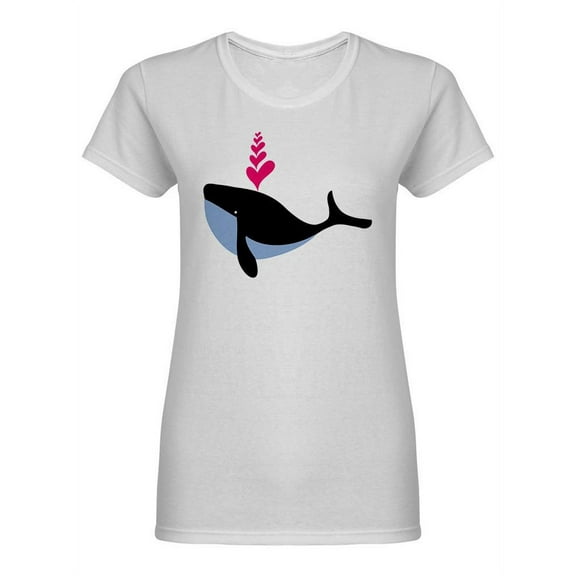 Abstract Cool Whale Shaped T-Shirt Women -Image by Shutterstock, Female Small