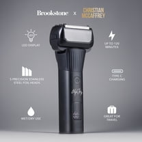 Brookstone Christian McCaffrey Special Edition, Cordless Rechargeable 5 Head Foil Electric Shaver for Men