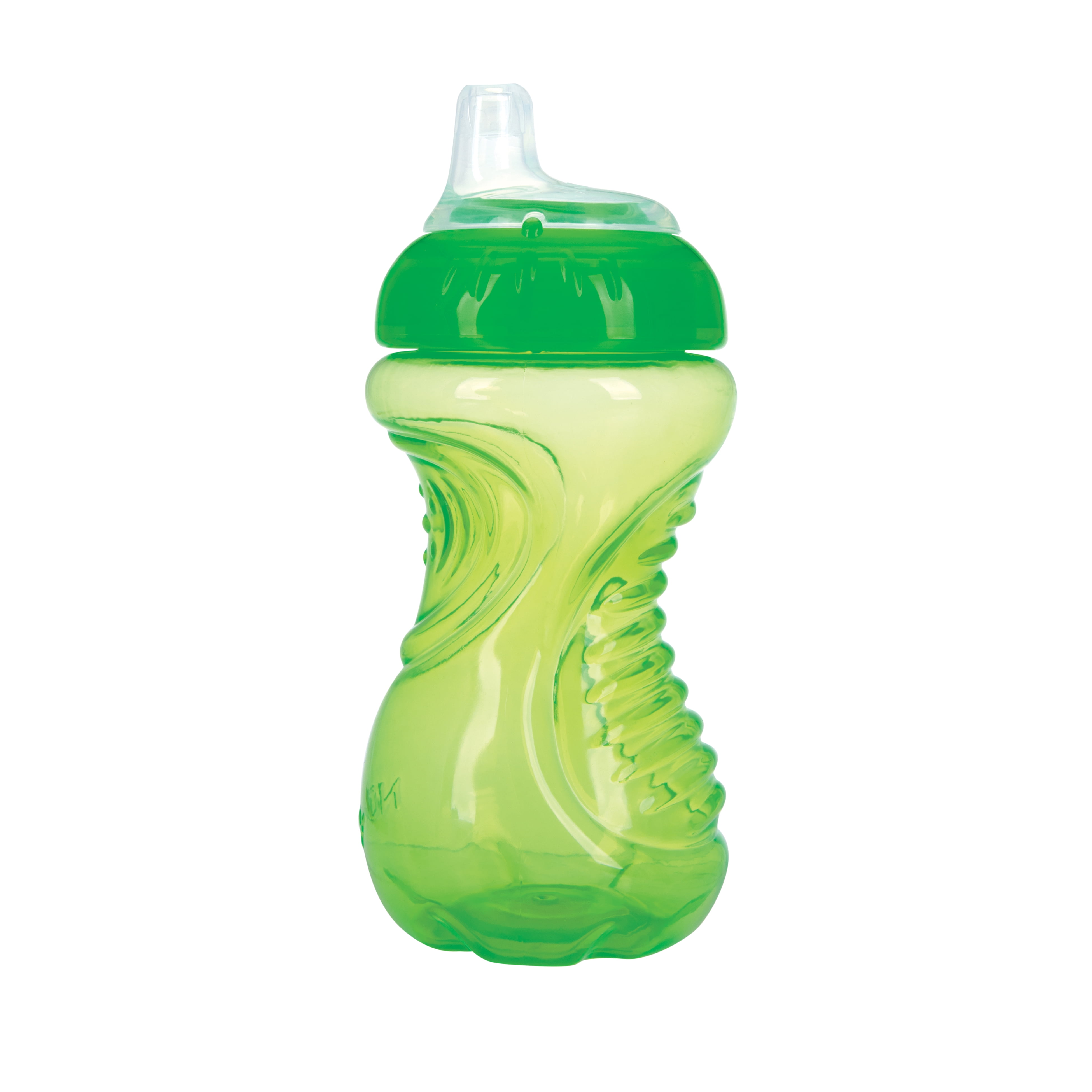 (4 pack) Nuby 1pk 10oz Gripper Cup with Silicone Spout Green