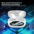 thumbnail image 4 of Earbuds Wireless, Hwkond Wireless Bluetooth Earphones, Ear Clip Style No Sensation Wearing, High Sound Quality Bluetooth 5.3, High-end Mirror Intelligent Digital Display, White, Up to 60% Off, 4 of 9