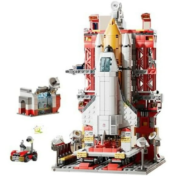 Space exploration shuttle toy, suitable for boys aged 6-12, 12 in 1 STEM aerospace building kit, with heavy transport rocket and launcher,Gift for Kids,A1