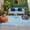 White Sky Blue Gray Blue, variant on Sage Green Leaves Outdoor Rug 4x6 Ft, Non Slip Washable Area Rug, Summer Botanical Pastoral Patio Rugs Carpet Runner, Large Floor Mat for Indoor/Outdoor Deck Porch Camping