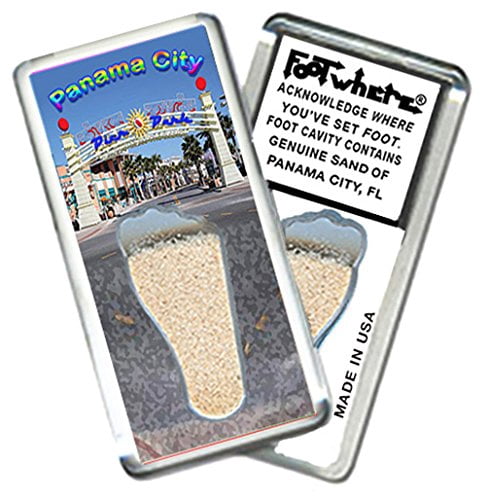 Panama City FootWhere Fridge Magnets. 6 Piece Set. (PC200 - Assorted)