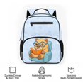 thumbnail image 6 of Pzuqiu Capybara Reading Print 13.5 Inch Kids Backpack for Preschool Kindergarten Breathable Padded Toddler School Bag with Multi Pockets Casual Daypack for Boys Girls, 6 of 7