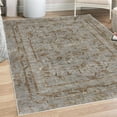 thumbnail image 1 of Leaf Decorative Rug, Abstract Neutral Tropical Leaves Exotic Island Palm Hawaiian Jungle Design, Quality Carpet for Bedroom Dorm and Living Room, 6 Sizes, Caramel Grey, by Ambesonne, 1 of 4