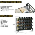 thumbnail image 4 of YANGLI 24-Jar Spice Rack Organizer Set – Includes Jars, Labels, Chalk Marker & Funnel, for Wall or Cabinet, Black, 11.8”W, 4 of 5
