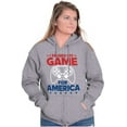 thumbnail image 3 of I Paused My Game For America Joke Zip Up Hoodie Men's Women's Brisco Brands S, 3 of 6