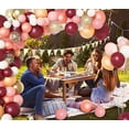 thumbnail image 2 of 119 piezas de globos de color rosa borgoña, kit de arco de guirnalda, 12.0 in, 10.0 in, 5.0 in, globos de confeti de oro rosa champán dorado, globos metálicos de látex para cumpleaños, baby shower, b JAMW Sencillez, 2 of 5