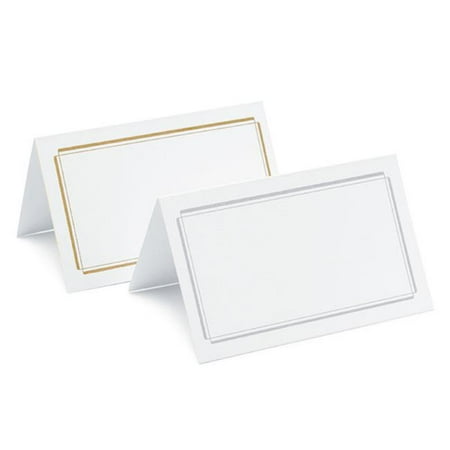 Weddingstar P50-55 Package of 50 Double Border Cards- Gold