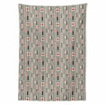 thumbnail image 2 of Modern Tablecloth, Vertical Stripes and Circles Minimal Geometrical Graphic Design, Rectangle Satin Table Cover Accent for Dining Room and Kitchen, 60" X 84", Charcoal Grey Scarlet, by Ambesonne, 2 of 2