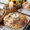 thumbnail image 6 of Fall Round Placemats Set of 4 Pumpkin Cow Place Mats Thanksgiving Woven Placemat Maple Leaves Orange Plaid It's Fall Y'all Circle Braided Table Mat for Kitchen Dining Table Party Home Decor 15 Inch, 6 of 9