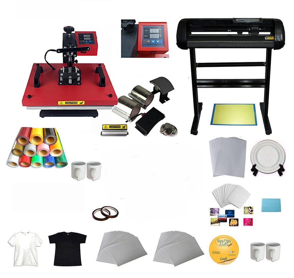 Used with Press Machine to Make Your Customized Gifts for Any Special Occasions PC Universal Sublimation Printer+100 Sheets Transfer Paper for DIY T-Shirt Mugs etc
