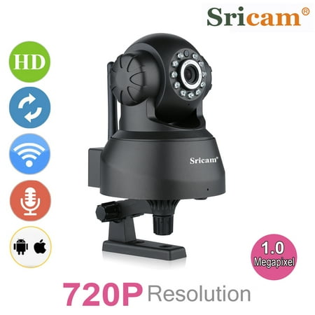Sricam WiFi Camera Pet Camera, Wireless IP Camera 720p HD Night Vision, Pan Tilt Zoom Home Camera with Android/iOS/ PC Software -