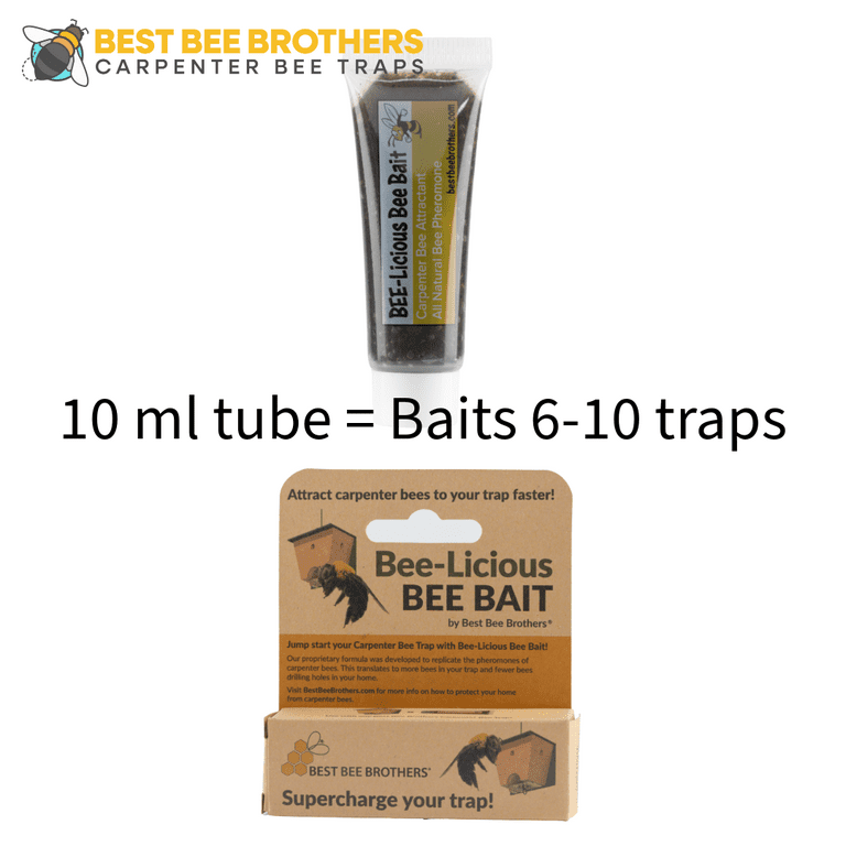 Best Bee Brothers Bee-licious Outdoor Carpenter Bees Bait, 3 Pack