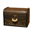 thumbnail image 2 of Vintage Wooden Makeup Jewelry Organizer Storage Box Treasure Case with Lock, 2 of 4
