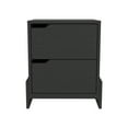 thumbnail image 4 of Nmkwnr 2 Drawers Nightstand Bedside Table with Sturdy Base, Black, 4 of 7