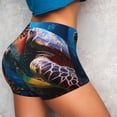 thumbnail image 4 of Fotbe Ice Blue Ocean Sea Turtle Shorts Sin Costuras – Shorts Deportivos de Cintura Alta para Mujer, Elásticos para Gimnasio, Yoga, Running o Ciclismo-Medium, 4 of 8