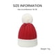 thumbnail image 2 of Gorro de invierno acanalado para mujer, gorro cruzado de punto grueso con pompón, gorro suave y cálido, 2 of 6