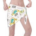 thumbnail image 2 of Wukai Dinosaur on Excavator Women’s Short Sarongs Beach Wrap Bikini Bottom Short Skirt Chiffon Scarf for Swimwear, 2 of 4