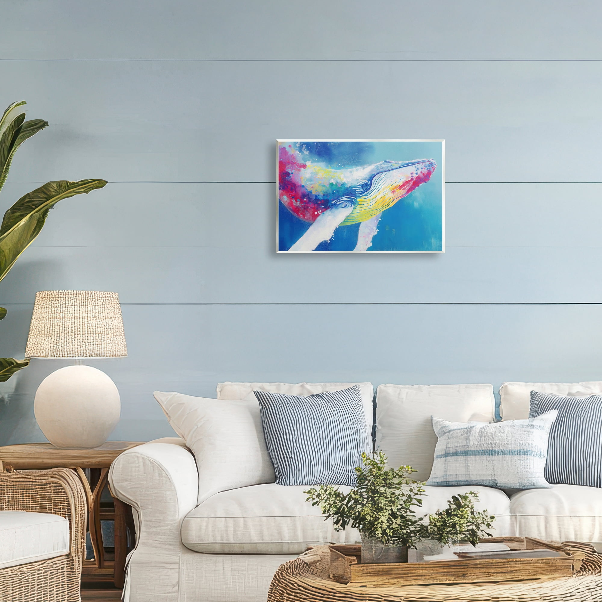 Stupell Industries Breaching Humpback Whale Wall Plaque Art, design by Chromatic Storm Studio