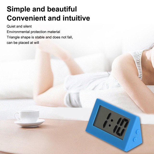Clock LED Screen Bedside 24H Digital Electronic Clocks a LED screen Plastic Battery Operated Household Office Calendar White
