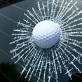 thumbnail image 1 of HEVIRGO Funny 3D Golf Ball Hit Window Crack Car Windshield Decals Sticker Decoration, 1 of 8