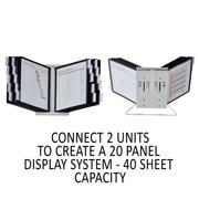 DURABLE INSTAVIEW Desktop Reference System, 10 Double-Sided Panels, Letter-Size, Black, (561201)