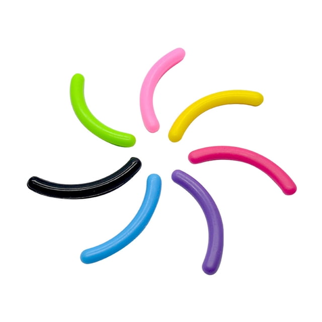 EeaseCA 100pcs Eyelash Curler Refill Pads Colorful Eyelash Curler Refill Pads for Woman Lady Female (Mixed Color)
