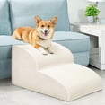 thumbnail image 2 of 15.7 Inch Dog Stairs for Small Medium Dogs – Wide Non-Slip Pet Steps for Standard Beds & Couches, High Density Foam with Gentle Slope for Senior Pets, Machine Washable, 2 of 8