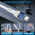 thumbnail image 4 of USB C Charger Block, 2 Pack 6ft Coiled USB A to Type C Cable Fast Charging Cable with Wall Charger, Power Delivery Charging Cord USB Brick Cube Power Station Compatible with Samsung Android, White, 4 of 7