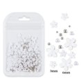 thumbnail image 1 of Bolsa de joyería con flores de cinco pétalos para decoración de uñas Joyería de flores acrílicas blancas y rosas con cuentas de oro y plata Flor de resina, 1 of 6