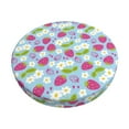 thumbnail image 2 of Lsque Strawberry And Flowers Round Bar chair cushion covers Velvet Fabric Premium Comfort Protects from Scratches and Stains for 14-17 Inch Chair- 13 inch, 2 of 7