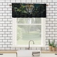 thumbnail image 3 of Leopard Curtain Valance for Kitchen Tropical Palm Leaves Cheetah Plant Jungle Wildlife Safari Animal Rod Pocket Valances for Bedroom Living Room Dining Room 54 by 18 in, 1 Panel, 3 of 6
