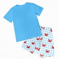 thumbnail image 4 of TOWED22 Toddler Baby Girl Boy Summer 2pcs Outfit Trendy Graphic Short Sleeve Crewneck T-Shirt Tee Elastic Waist Shorts Set Clothes(Blue,11-12 Y), 4 of 6