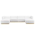 thumbnail image 4 of Conjure Channel Tufted Performance Velvet 6-Piece Sectional-EEI-5846-GLD-BLK, 4 of 5