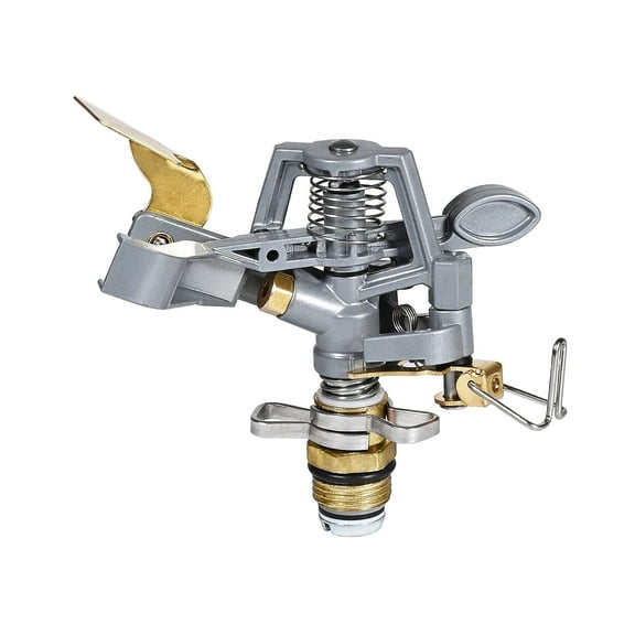 YAMATIC 1/2 inch Zinc Impact Sprinkler Head, Adjustable 20°-360° Pattern for Garden and Lawn Irrigation