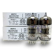 Riverstone Audio, 6N3P-E Matched Pair (2 tubes) - Vintage NOS Russian Vacuum Tubes Replacement for 6N3 / 6N3P / 5670 / 5670W / 396A / 2C51 - Amplitrex Tested/Matched - Platinum Grade Pair (6N3P-E)