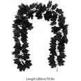 thumbnail image 6 of ZOELNIC2 Pack Maple Leaf Garland,Artificial Black Vine Hanging Fall Leave Vines Artificial Autumn Foliage Garland for Thanksgiving Decor,5.9ft, Black, 6 of 6