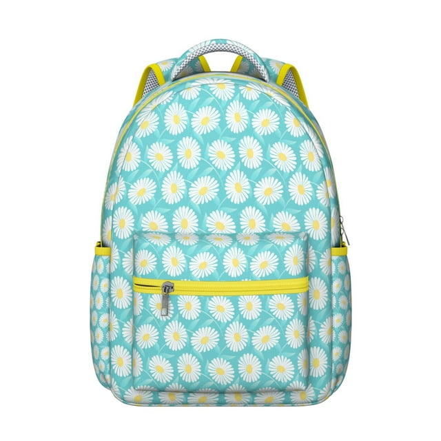 Rustic Vintage Floral Students Backpack Wear-Resistant Outdoor Backpack with Colorful Tropical Flower and Leaves Design, Perfect for School, Camping, and Weekend Getaways