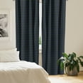 thumbnail image 2 of Ambesonne Dark Blue Window Curtains, Chevron Neon Effect, Each 28" W x 95" L, Dark Blue Yellow Green, 2 of 4
