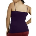 thumbnail image 3 of TheLovely Plus Size Scoop Neck Adjustable Spaghetti Strap One Size Camisole Tank Top - Purple, 3 of 3