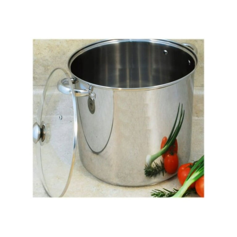  Large Stock Pot with Lid - 16 Quart Stainless Steel Stockpot  Heavy Duty Cooking Pot, Soup Pot with Lid, Big Pots for Cooking, Induction  Pot Stew Pot Pozole Pot: Home 