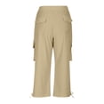 thumbnail image 6 of Kids Girls Cargo Capris Lightweight Relaxed Fit Drawstring Hem Cropped Pants for School Sports, 5T-16Y, 6 of 7